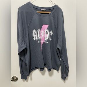 Grayson Threads AC/DC Graphic Sweatshirt in Gray and Purple